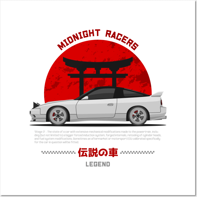 Tuner White S13 JDM Wall Art by GoldenTuners